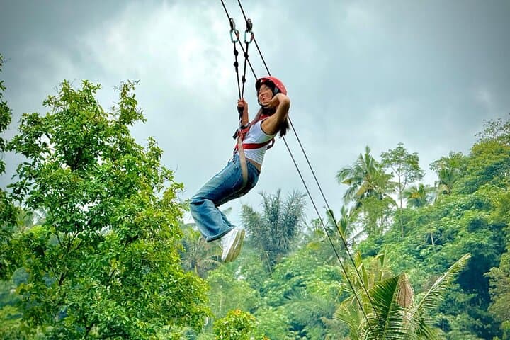 Ubud Zipline, Monkey Forest & Tibumana Waterfall Adventure