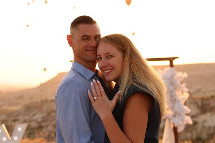 Cappadocia Proposal Photoshoot: Sunrise Balloons & Fairy Chimneys photo 5