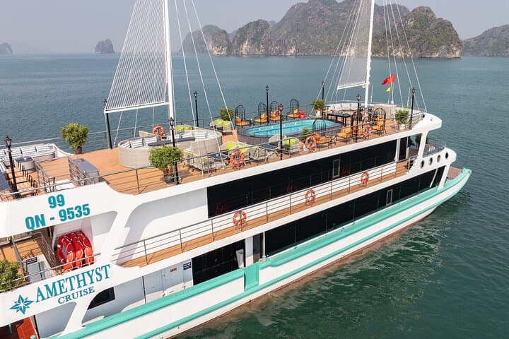 Luxury Amethyst Halong Bay Day Cruise from Hanoi — Sung Sot, Kayaking & Titop photo 2