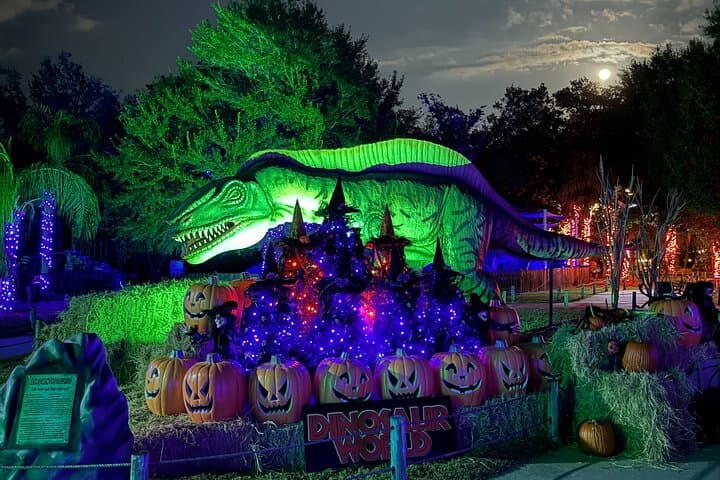 Jurassic Haunt at Dinosaur World: Florida’s Dinosaur Halloween Lights, Train Ride & Trick-or-Treat