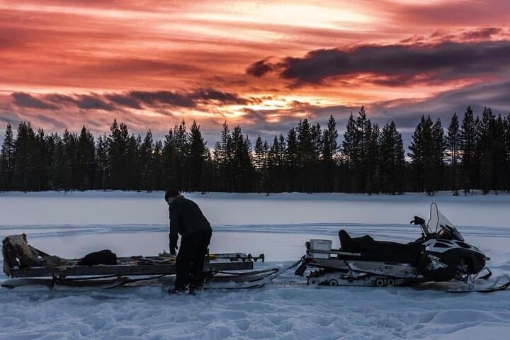 Rovaniemi Night Sleigh Ride: Snowmobile-Pulled Forest Tour photo 2