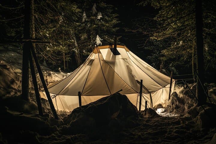24-Hour Winter Camping in Davidson Forest: Prospector Tent Stay from Ottawa