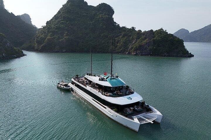 Halong & Lan Ha Bay Catamaran Cruise: Jacuzzi, Kayaks & a Cooking Class on a 6‑Hour Luxury Day Trip photo 1
