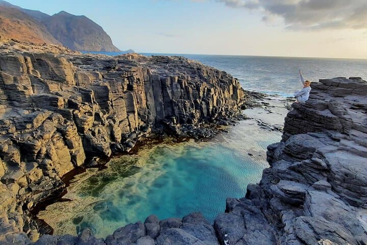 Tarrafal Black Sand Beach and Natural Pool Adventure
