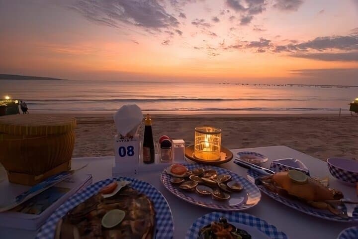 Sunset Seafood Dinner on Jimbaran Beach — Private Romantic Beachfront Feast in Bali