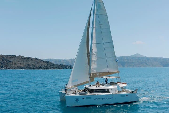 Santorini Gold Catamaran Cruise: Sunset BBQ, Snorkeling & Volcano Hot Springs photo 2