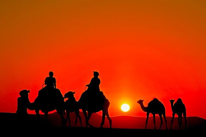 Sunset Camel Ride & Desert Dinner in Agafay: Berber Camp, Fire Show & Transfer from Marrakech photo 2