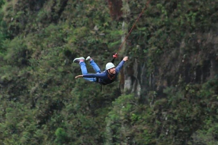San Francisco Bridge Swing Jump — 100m Canyon Pendulum over Pastaza River, Baños photo 4