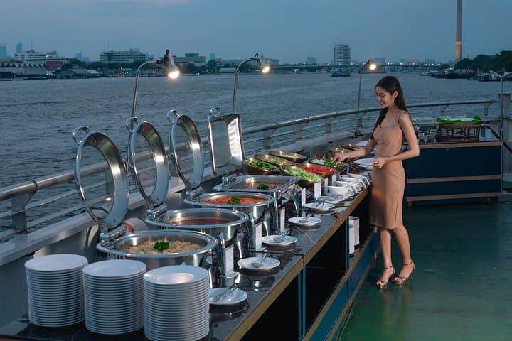 Bangkok Sunset Dinner Cruise on the Chao Phraya: Gourmet River Views and Nighttime Landmarks photo 4