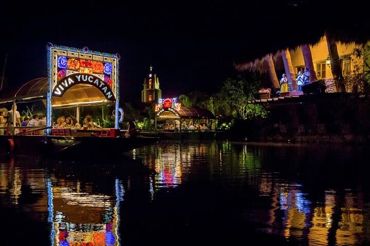 Xoximilco Floating Fiesta: Nighttime Trajinera Ride & Mexican Kermés in Cancun