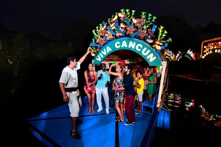 Xoximilco Floating Fiesta: Nighttime Trajinera Ride & Mexican Kermés in Cancun photo 5