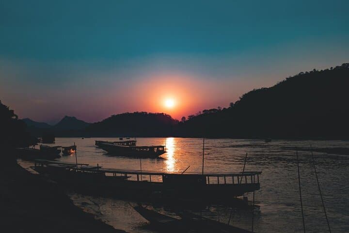 Luang Prabang Sunset Cruise: Mekong Evening & Night Market Private Tour