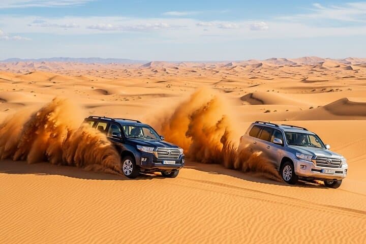 Dubai Desert Safari: Dune Bashing, Sandboarding & Bedouin Camp Adventure