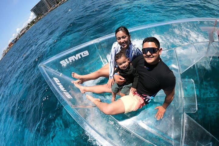 Transparent-Boat and Snorkel Adventure in Cozumel photo 3