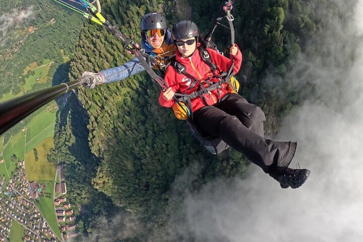 Shared Paragliding from Chalais: Tandem Flights Over the Swiss Alps