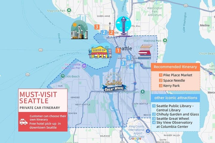 Private Downtown Seattle Full-Day Chauffeur Tour: Pike Place, Space Needle & Kerry Park photo 3