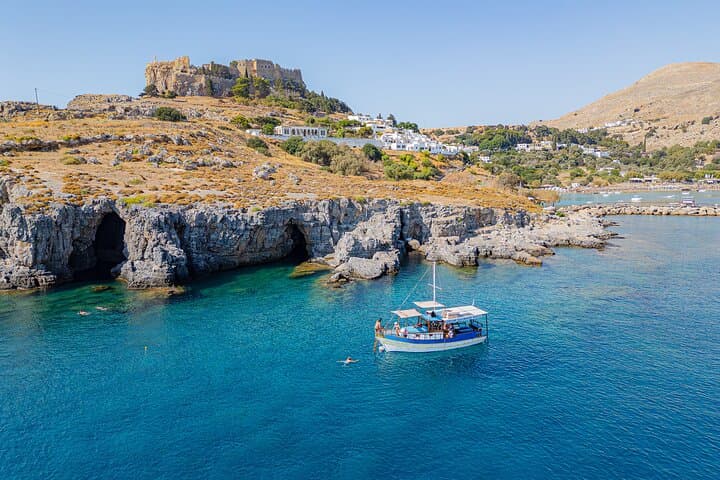 Lindos Full-Day Boat Tour: 3 Swimming Stops, Snorkel & Beach Lunch photo 4