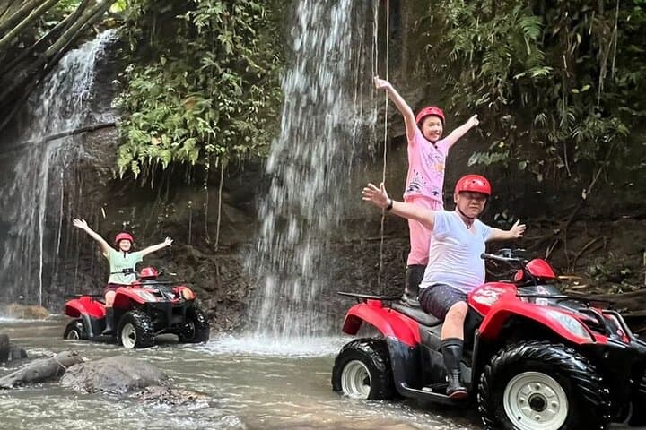 Bali Quad Bike Adventure: Waterfall & Gorilla Monkey Cave ATV Ride from Ubud