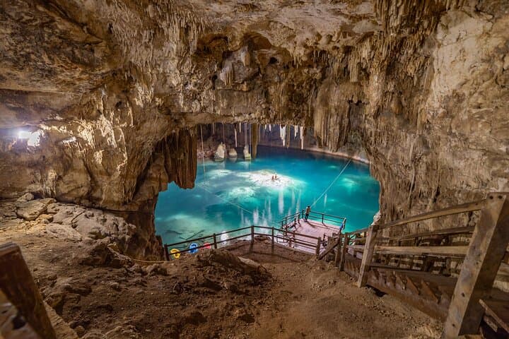 Climb Ek Balam Acropolis and Swim 3 Cenotes from Valladolid