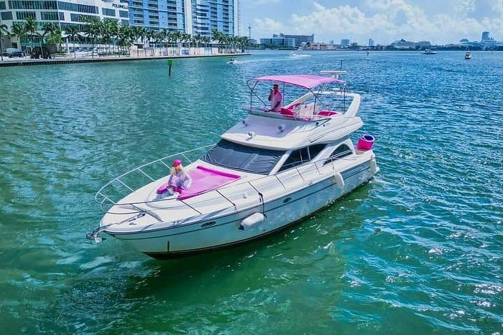 Pink Yacht Rental Miami: 50ft Luxury Pink Charter on Biscayne Bay photo 3