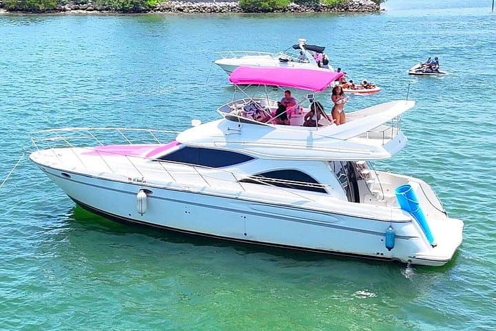 Pink Yacht Rental Miami: 50ft Luxury Pink Charter on Biscayne Bay photo 2