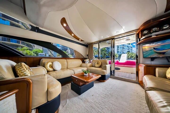 Miami Pink Yacht Rental: Private 60–70ft Biscayne Bay Charter (3–6 hrs) photo 6