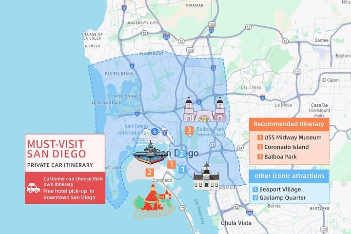 San Diego Private Highlights Tour with Daily Chauffeur — USS Midway, Coronado & Balboa Park photo 5