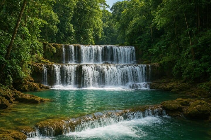 Climb Dunn's River Falls & Martha Brae Rafting: Ocho Rios Day Tour