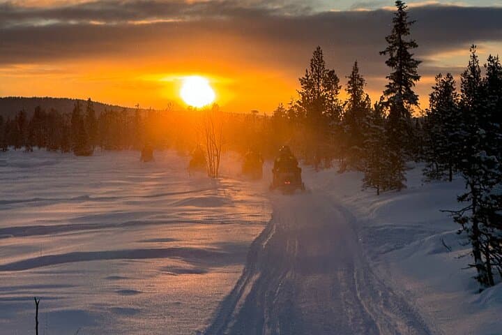 Explore Swedish Lapland: Snowmobile Adventure in Kiruna's Arctic Wilderness