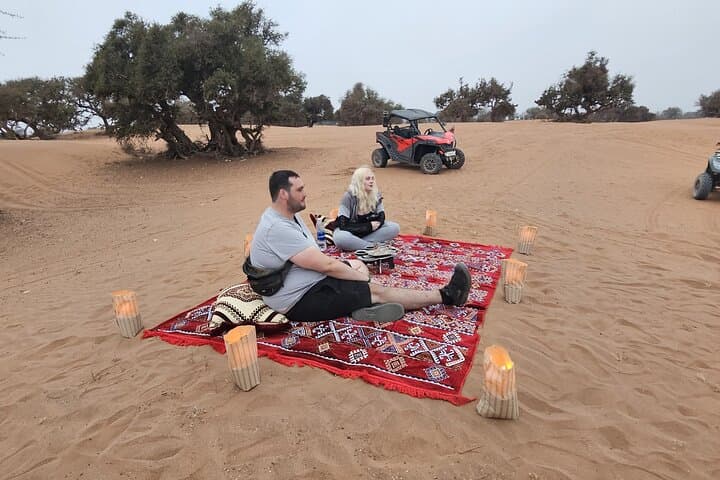 Sunset Quad Biking in Agadir Desert: Moroccan Tea & Campfire Experience photo 2