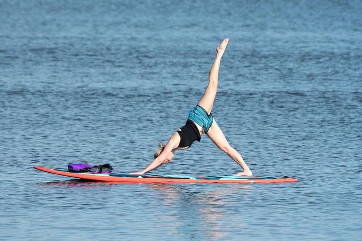 SUP Yoga on the Halifax River: Paddleboard Yoga near Daytona Beach photo 2