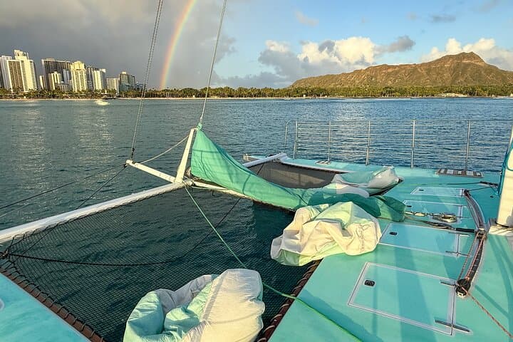 Private Catamaran Sunset Sail in Waikiki — Diamond Head Views & Swim Stop photo 3
