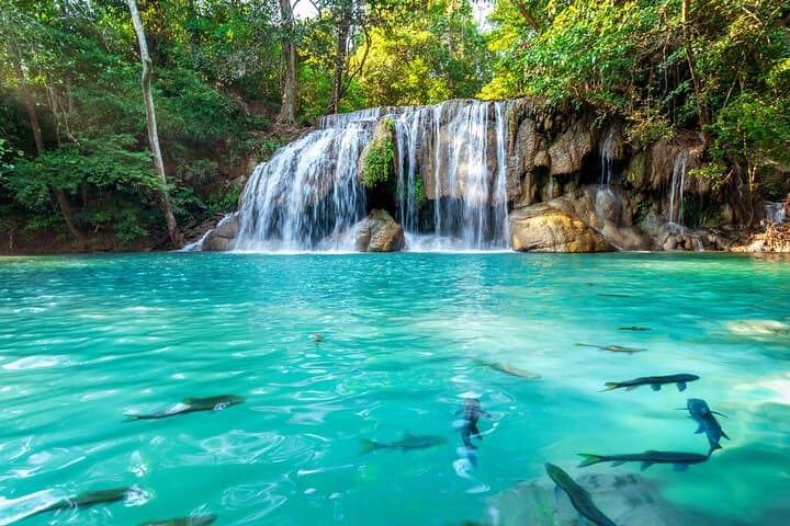 Erawan Falls & River Kwai Day Trip from Bangkok: Waterfalls, WWII History and Emerald Pools photo 2