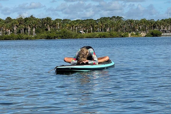 SUP Yoga on the Halifax River: Paddleboard Yoga near Daytona Beach photo 3