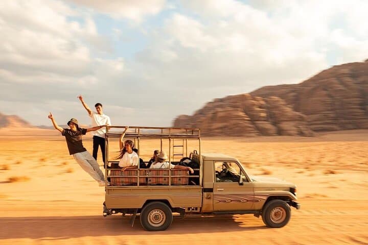 Wadi Rum Overnight Jeep Tour and Bedouin Camp — Full-Day Desert Adventure