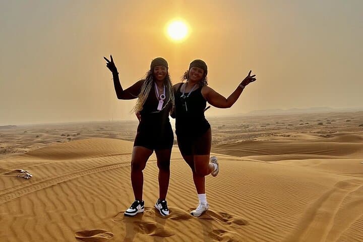 Dubai Desert Safari: Sunset Photoshoot, BBQ Dinner & Camel Ride
