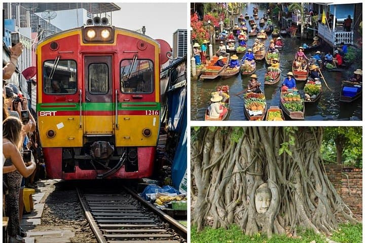 Bangkok Day Trip: Maeklong Railway, Damnoen Saduak Floating Market & Ayutthaya in One Day photo 1