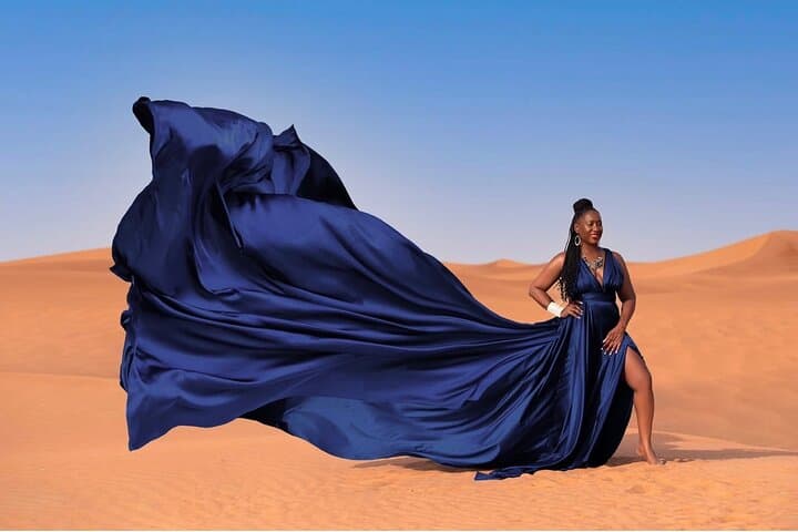 Dubai Flying Dress Photoshoot: Private Luxury Shoot in Desert, Beach & City photo 2