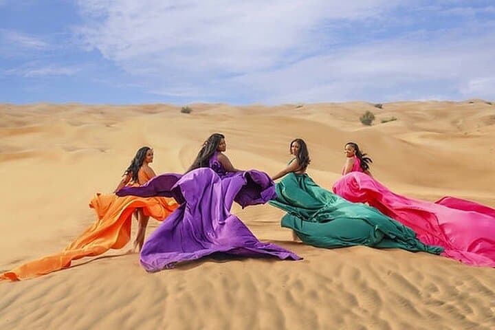Dubai Flying Dress Photoshoot: Private Luxury Shoot in Desert, Beach & City photo 4