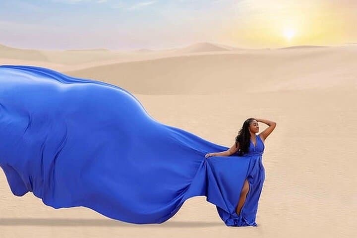 Dubai Flying Dress Photoshoot: Private Luxury Shoot in Desert, Beach & City photo 1