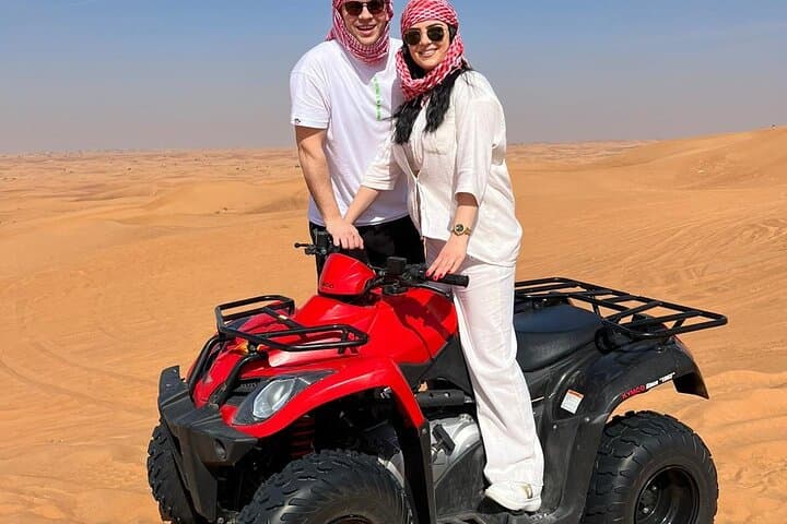 Red Sand Quad Bike Desert Safari in Lahbab – Dune Bashing, Camel Ride & BBQ in Dubai photo 3