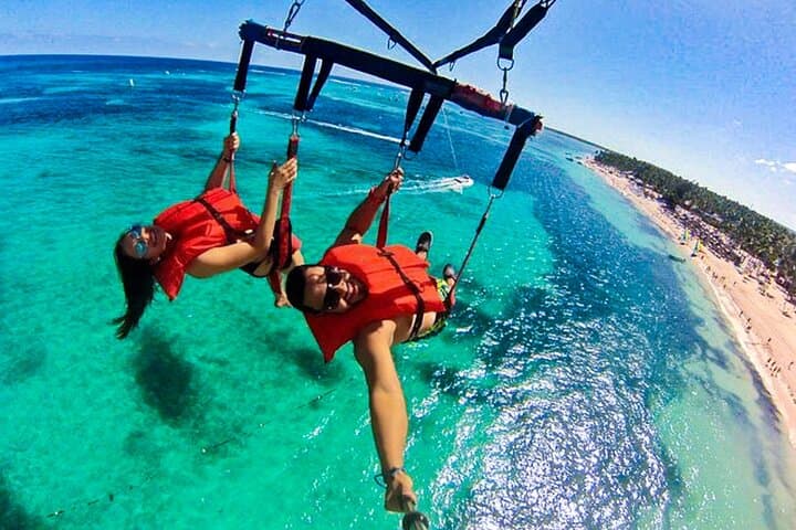 Montego Bay Parasailing Over Turquoise Caribbean Waters