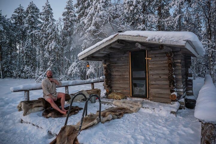 Ranua Private Wilderness Sauna and Lake Swim Experience