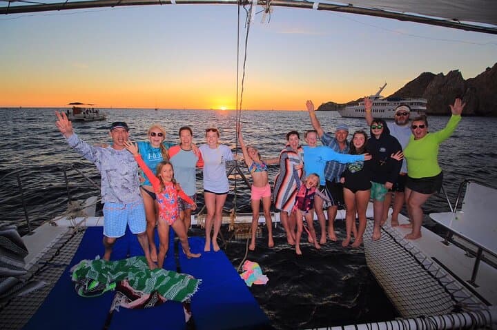 Catamaran La Tortuga Sunset Private Cruise Cabo — Private Evening Sail to El Arco photo 2