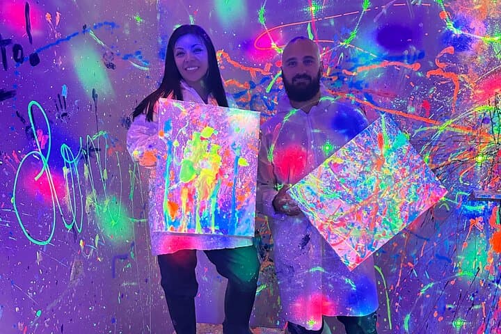 Atlanta Splatter Art Room: Hands-On UV Splatter Painting Experience photo 5