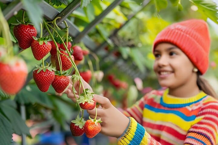 Strawberry Picking, Eobi Ice Valley & Nami Island Tour from Seoul photo 3