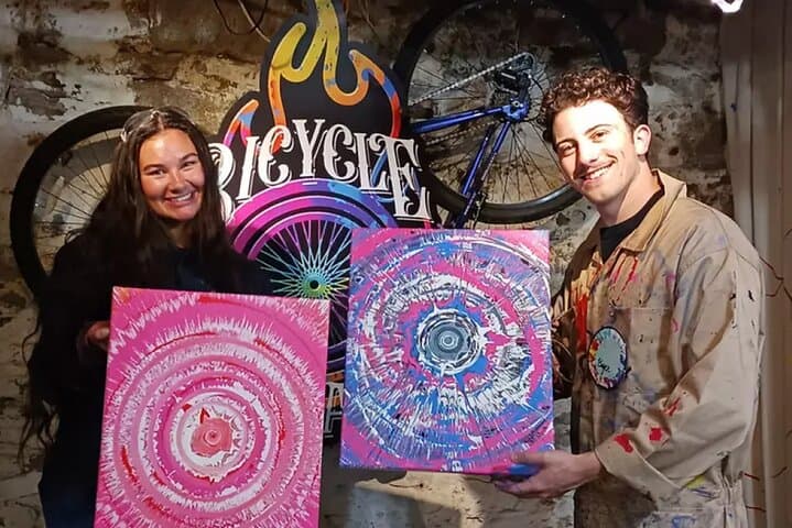 Atlanta Bicycle Spin Art Experience: Pedal-Powered Canvas Workshop