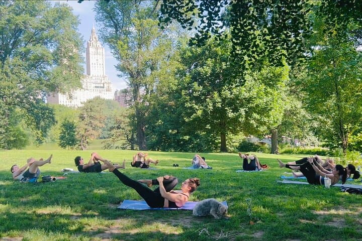 Central Park Pilates: 50-Minute Outdoor Mat Class at Cherry Hill Fountain