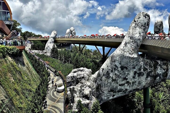 Ba Na Hills & Marble Mountains: Golden Bridge Early Morning Private Tour from Da Nang