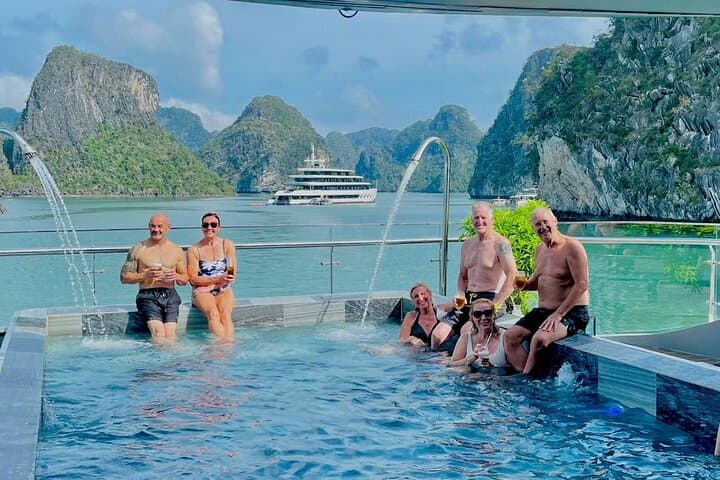 Halong Bay & Lan Ha Bay Day Cruise: Kayak, Cave, and Sunset on a 5-Star Boat photo 3